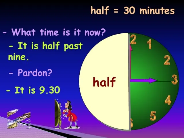 - What time is it now? - It is half