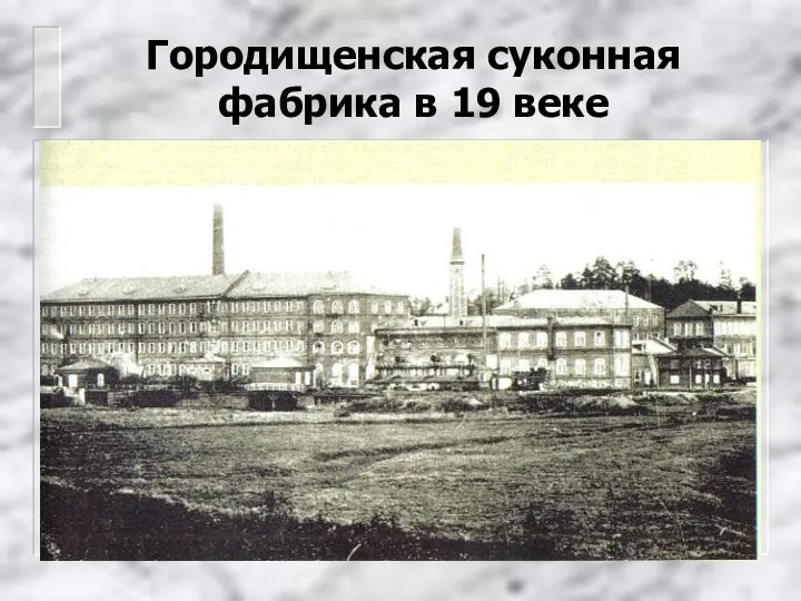 Городищенская суконная фабрика в 19 веке