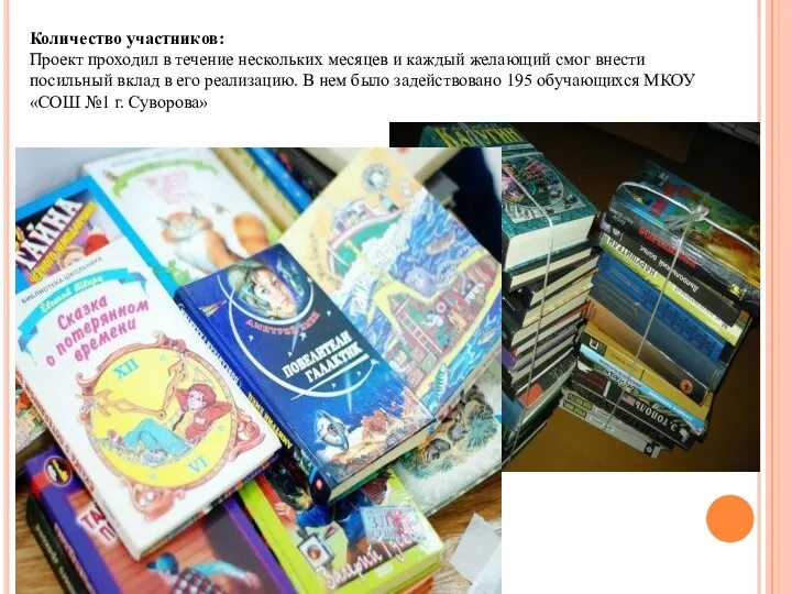 Количество участников: Проект проходил в течение нескольких месяцев и каждый