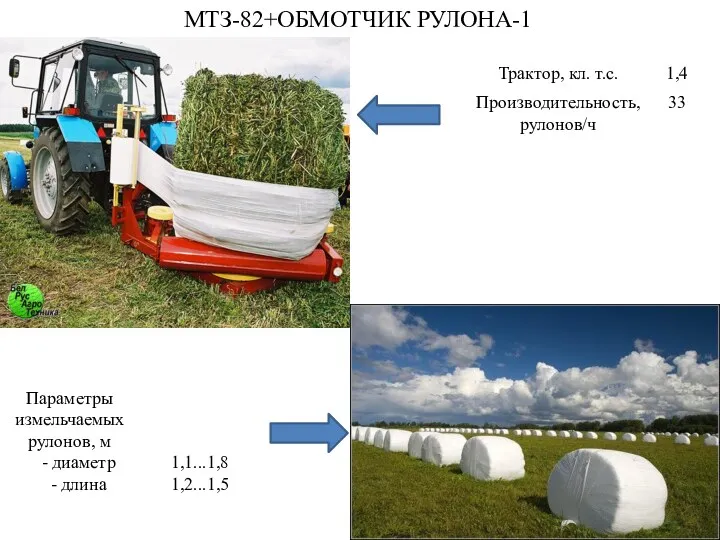 МТЗ-82+ОБМОТЧИК РУЛОНА-1 .