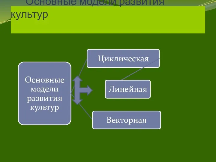 Основные модели развития культур