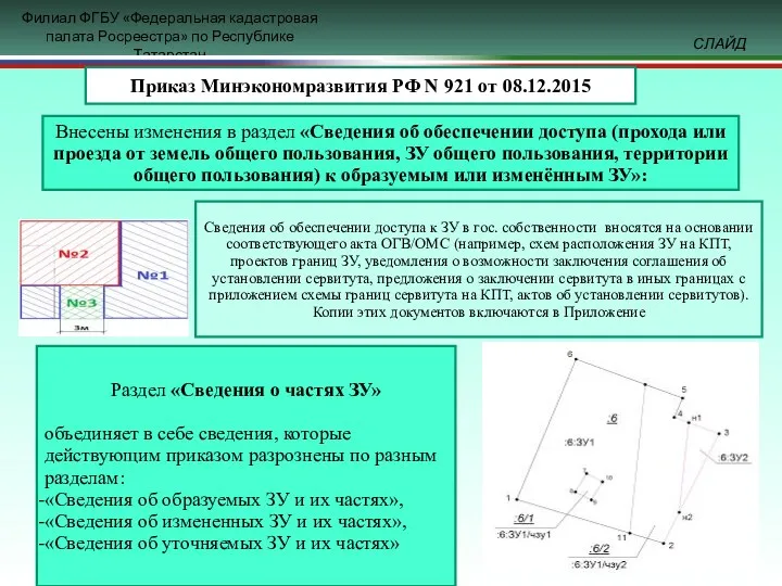 Внесены изменения в раздел «Сведения об обеспечении доступа (прохода или