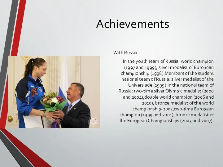 Achievements With Russia In the youth team of Russia: world