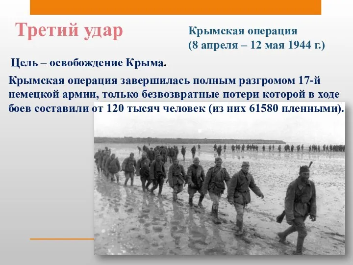 Третий удар Крымская операция (8 апреля – 12 мая 1944