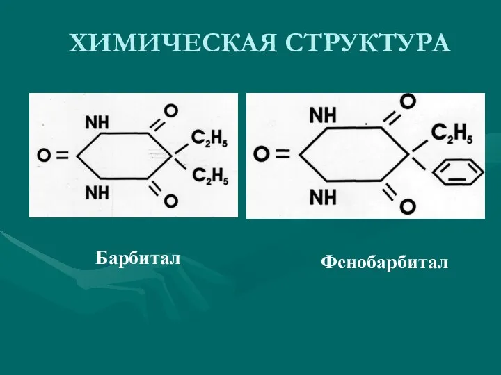 ХИМИЧЕСКАЯ СТРУКТУРА Барбитал Фенобарбитал