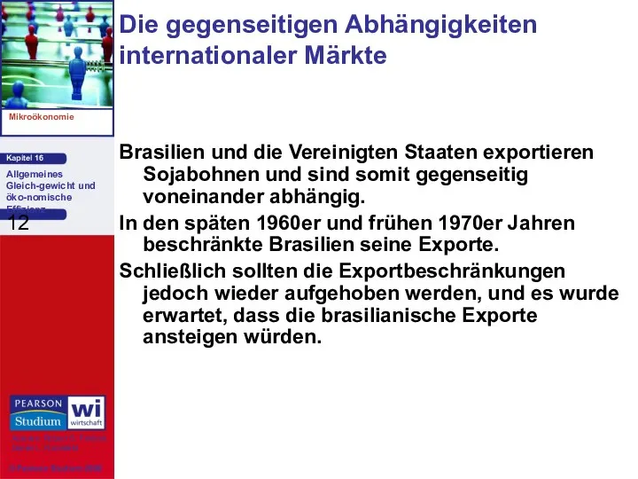 Die gegenseitigen Abhängigkeiten internationaler Märkte Brasilien und die Vereinigten Staaten exportieren Sojabohnen und