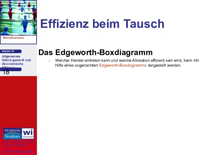 Effizienz beim Tausch Das Edgeworth-Boxdiagramm Welcher Handel eintreten kann und