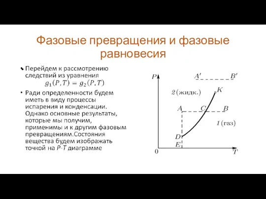 Фазовые превращения и фазовые равновесия