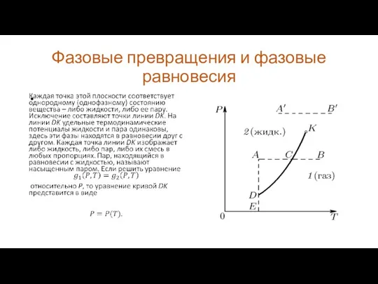 Фазовые превращения и фазовые равновесия