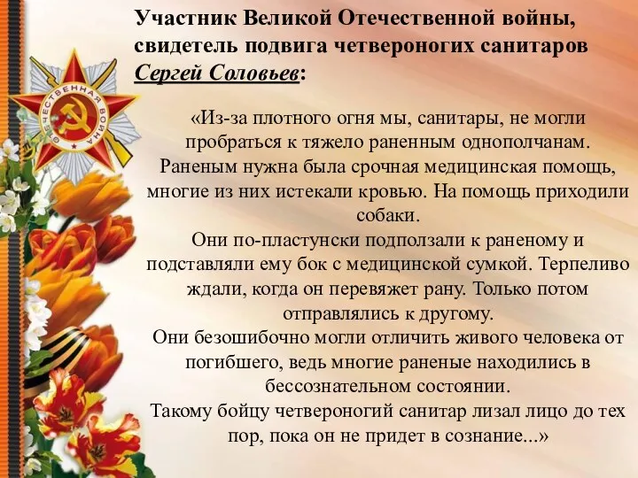 «Из-за плотного огня мы, санитары, не могли пробраться к тяжело