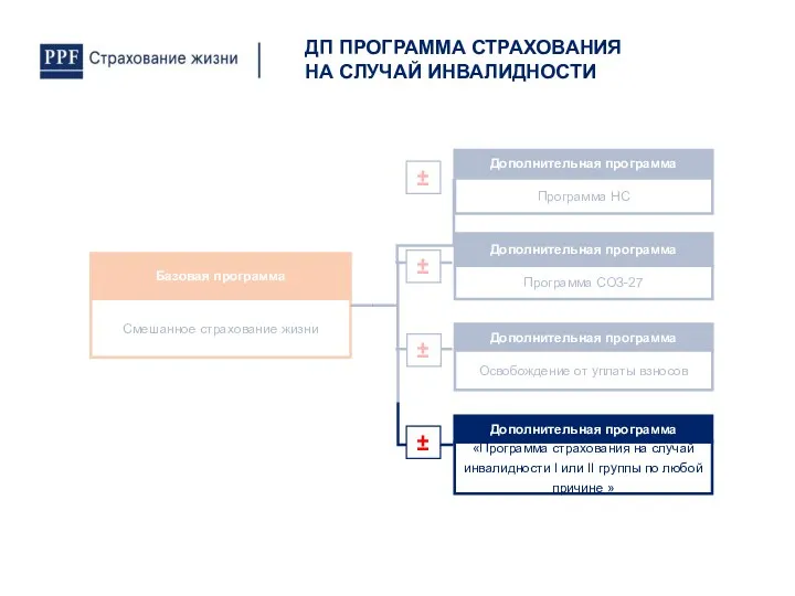 ДП ПРОГРАММА СТРАХОВАНИЯ НА СЛУЧАЙ ИНВАЛИДНОСТИ