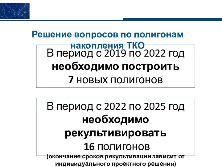 Решение вопросов по полигонам накопления ТКО В период с 2019