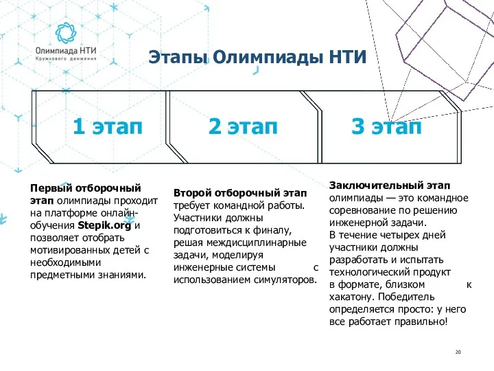 3 этап Заключительный этап олимпиады — это командное соревнование по