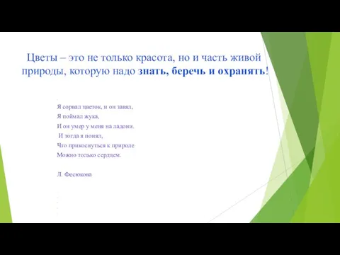 Цветы – это не только красота, но и часть живой