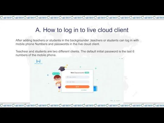A. How to log in to live cloud client After