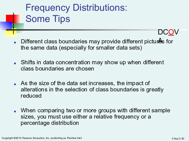 Chap 2- Copyright ©2013 Pearson Education, Inc. publishing as Prentice