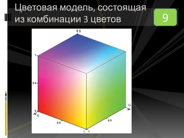 Цветовая модель, состоящая из комбинации 3 цветов 9