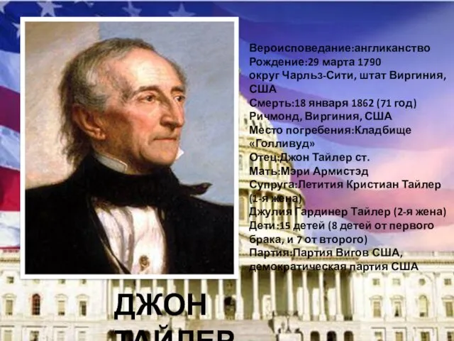 Вероисповедание:англиканство Рождение:29 марта 1790 округ Чарльз-Сити, штат Виргиния, США Смерть:18