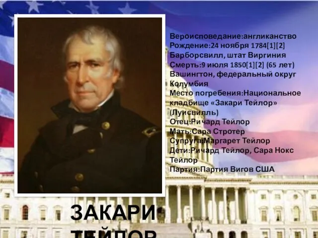 Вероисповедание:англиканство Рождение:24 ноября 1784[1][2] Барборсвилл, штат Виргиния Смерть:9 июля 1850[1][2]