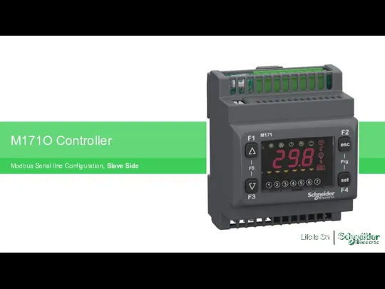 M171O Controller Modbus Serial line Configuration, Slave Side Page Confidential Property of Schneider Electric |
