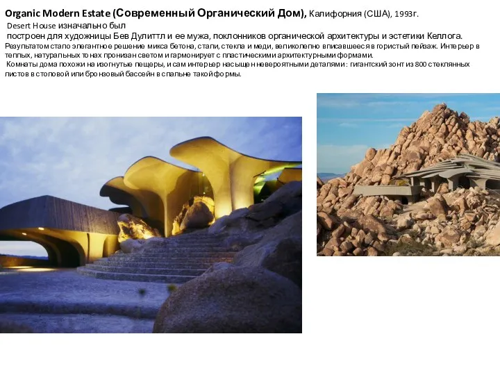 Organic Modern Estate (Современный Органический Дом), Калифорния (США), 1993г. Desert