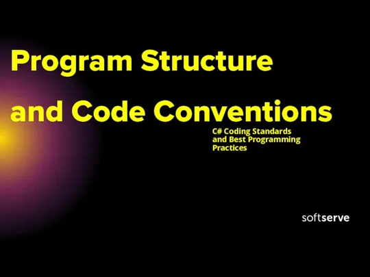 Program Structure and Code Conventions C# Coding Standards and Best Programming Practices