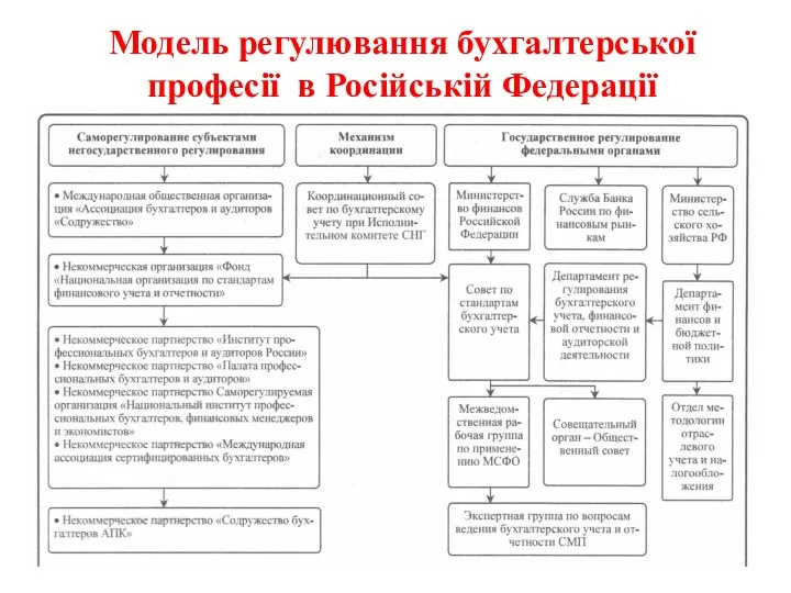 Модель регулювання бухгалтерської професії в Російській Федерації