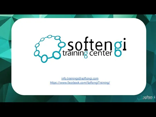 info.trainings@softengi.com https://www.facebook.com/SoftengiTraining/