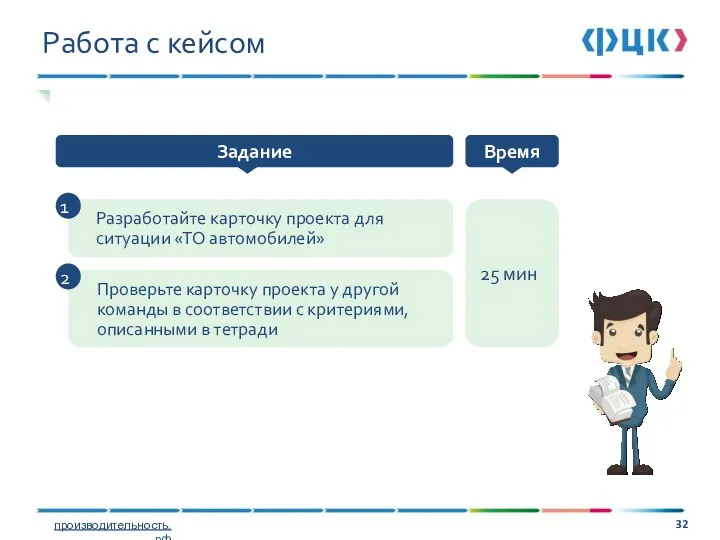 Разработайте карточку проекта для ситуации «ТО автомобилей» 25 мин 1