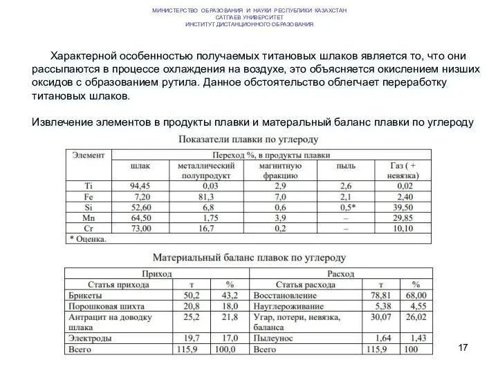 МИНИСТЕРСТВО ОБРАЗОВАНИЯ И НАУКИ РЕСПУБЛИКИ КАЗАХСТАН САТПАЕВ УНИВЕРСИТЕТ ИНСТИТУТ ДИСТАНЦИОННОГО