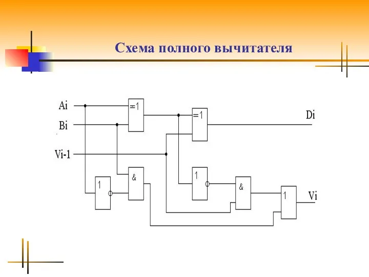 Схема полного вычитателя