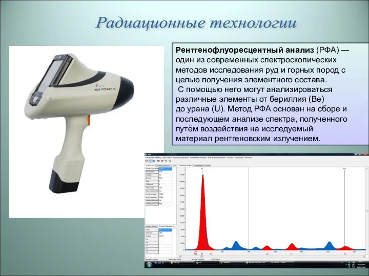 Рентгенофлуоресцентный анализ (РФА) — один из современных спектроскопических методов исследования