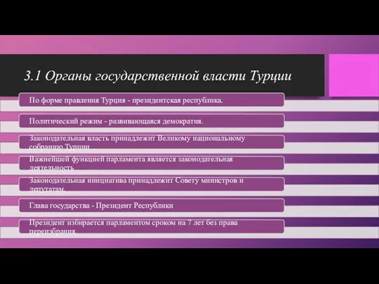 3.1 Органы государственной власти Турции