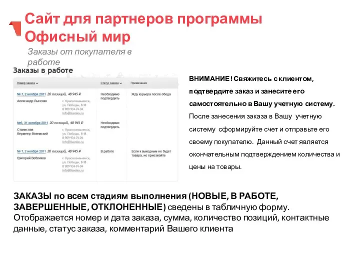 ЗАКАЗЫ по всем стадиям выполнения (НОВЫЕ, В РАБОТЕ, ЗАВЕРШЕННЫЕ, ОТКЛОНЕННЫЕ)