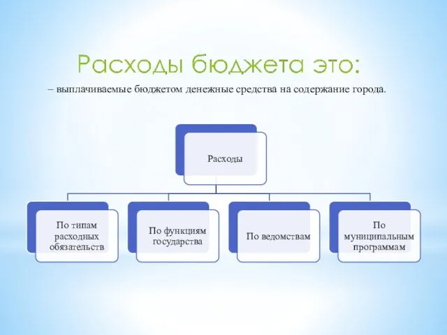 – выплачиваемые бюджетом денежные средства на содержание города.