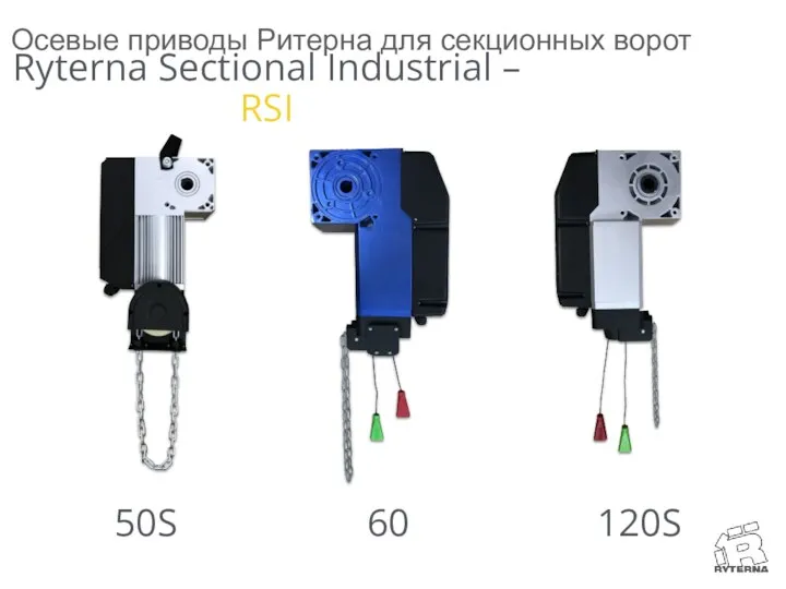 Осевые приводы Ритерна для секционных ворот Ryterna Sectional Industrial – RSI 50S 60 120S