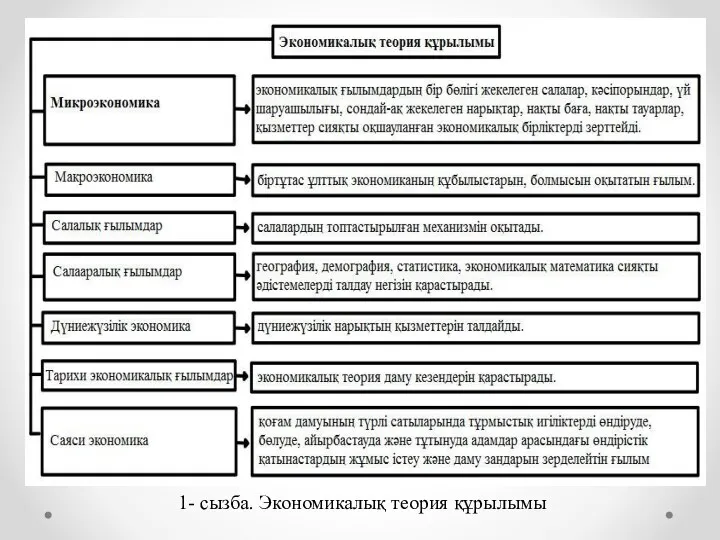 1- сызба. Экономикалық теория құрылымы