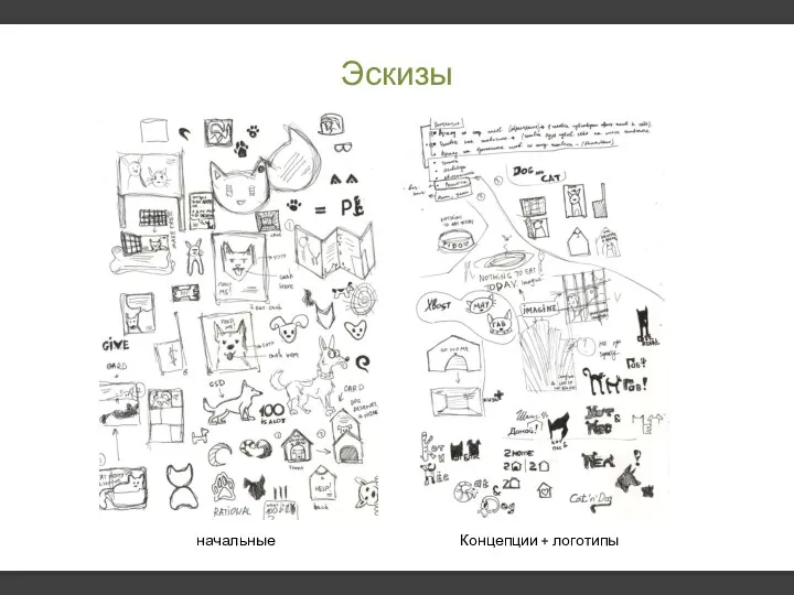 Эскизы начальные Концепции + логотипы