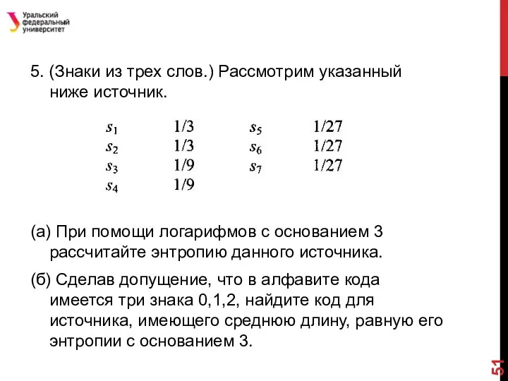 5. (Знаки из трех слов.) Рассмотрим указанный ниже источник. (а)