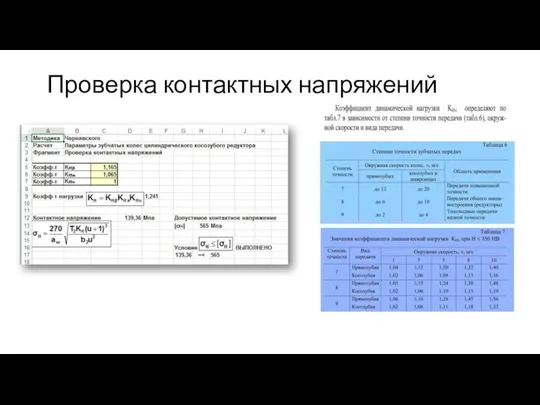 Проверка контактных напряжений