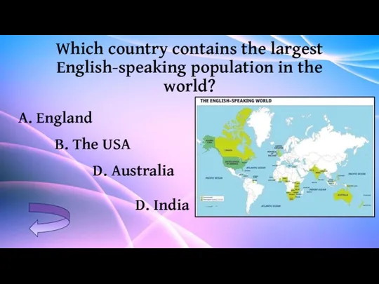 Which country contains the largest English-speaking population in the world?