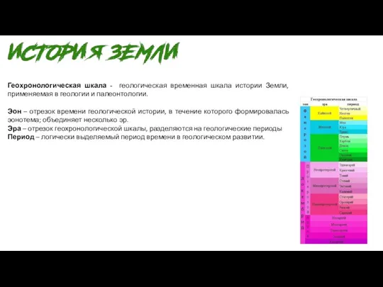 Геохронологическая шкала - геологическая временная шкала истории Земли, применяемая в