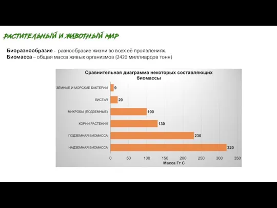 Биоразнообразие - разнообразие жизни во всех её проявлениях. Биомасса –