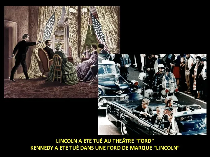 LINCOLN A ETE TUÉ AU THEÂTRE “FORD” KENNEDY A ETE