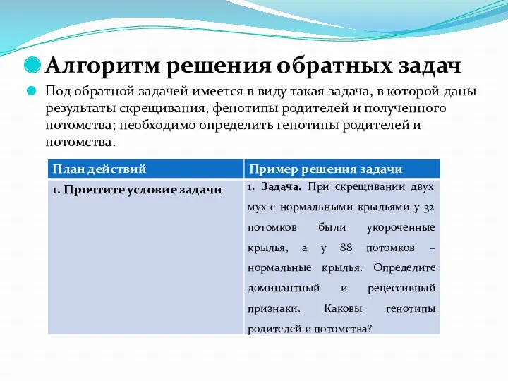 Алгоритм решения обратных задач Под обратной задачей имеется в виду