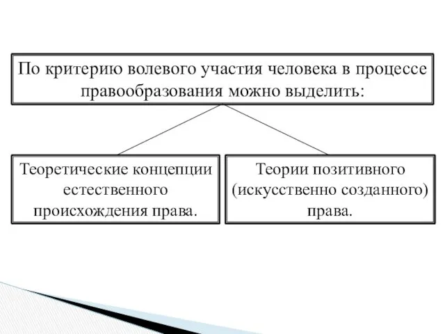 По критерию волевого участия человека в процессе правообразования можно выделить: