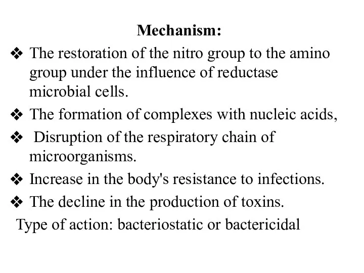 Mechanism: The restoration of the nitro group to the amino