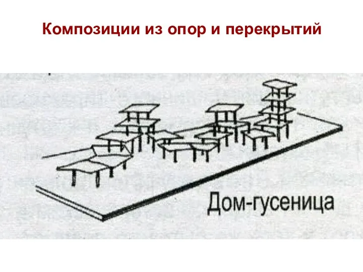 Композиции из опор и перекрытий