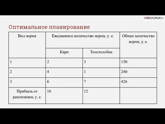 Оптимальное планирование