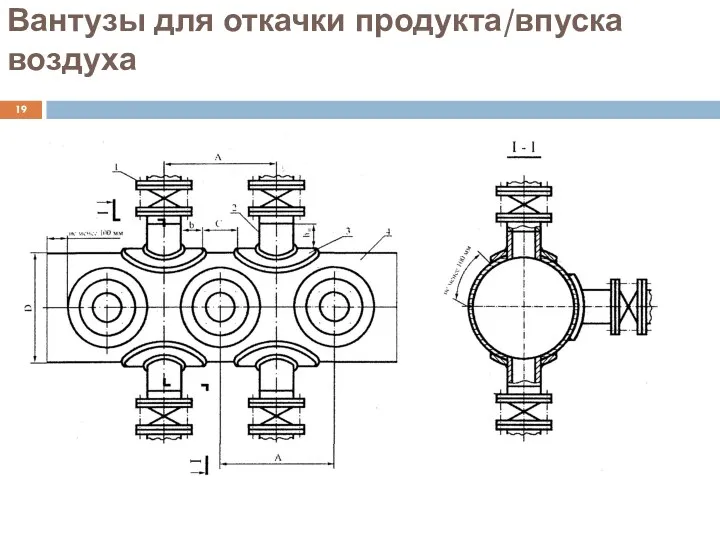 Вантузы для откачки продукта/впуска воздуха